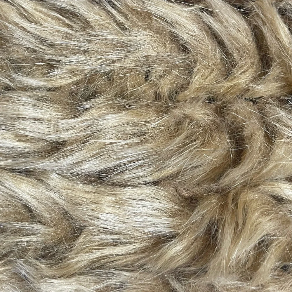 CAbi Womens Infinity Scarf One Size Beige Knit Faux Fur Trim
